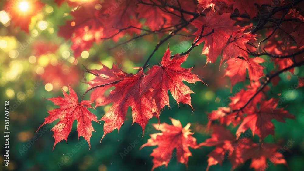 Looking towards the top of a Japanese Maple tree as sunlight shines through Looking towards the top of a Japanese Maple tree as sunlight shines through