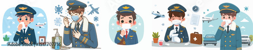 pilot character vector having flu