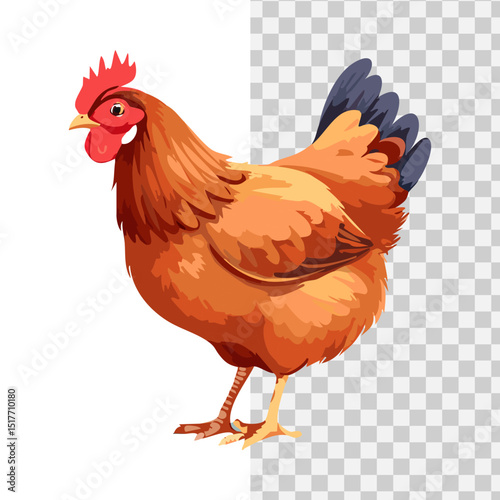 simple flat vector a chicken