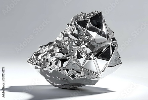 光り輝く銀色の鉱石