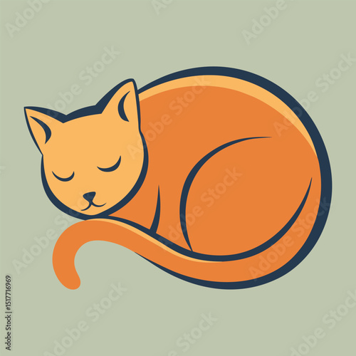 Here's a cheerful vector illustration of a cute orange domestic cat and mouse, perfect for fun animal cartoons