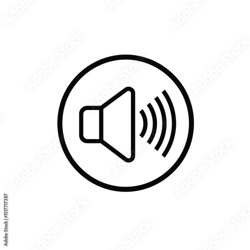 Speaker Sound Set Icon Illustration