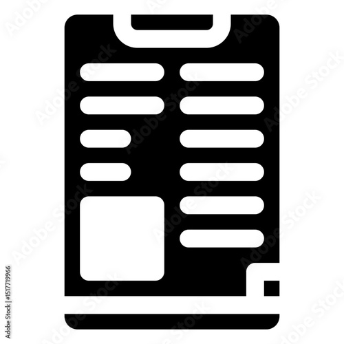 Cell phone with a white background is open to a page displaying a list of items