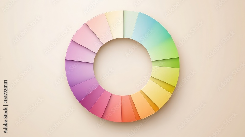Fototapeta premium Clean infographic-style background with segmented circle charts in soft tech colors