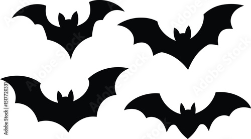 Halloween bat and bats
