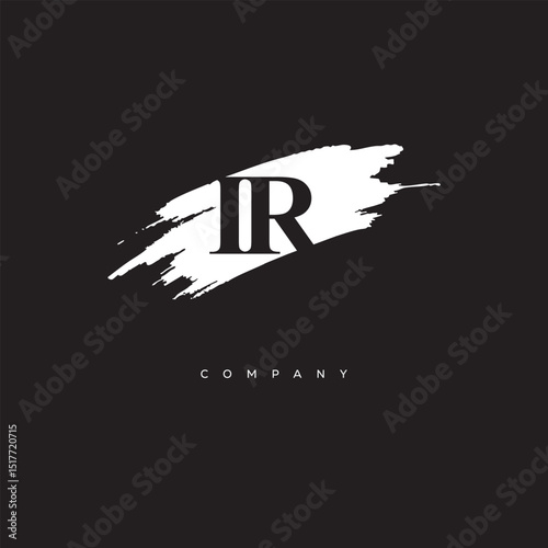 IR Brush Monogram Logo – Creative Minimalist Letter mark for Luxury Branding & Elegant Identity Design"
