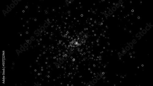 Particle animation with abstract movement. Floating specs drifting dynamically. particle, animation, abstract, movement, floating, specs, drifting, dynamic, visual, artistic, effect, design, pattern