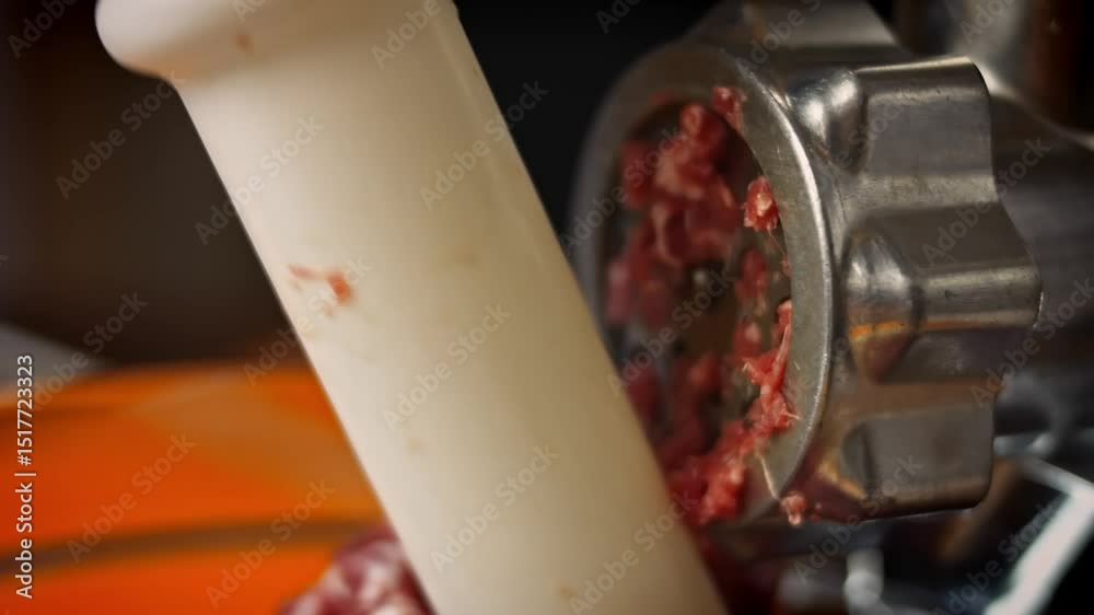 I put the beef in the meat grinder. Falscher Hase recipe. 4k video recipe