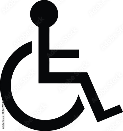 Black and White Wheelchair Symbol for Accessibility and Inclusion