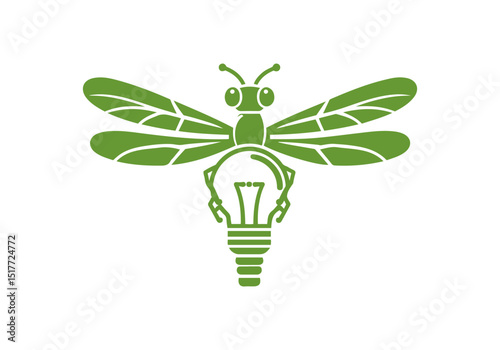 Dragonfly Flat Illustration Vector Isolated by AZ for Books, Arts, Design and Decoration Graphic Asset