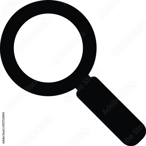 Magnifying glass icon for search discovery and investigation concepts