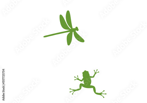 Dragonfly Flat Illustration Vector Isolated by AZ for Books, Arts, Design and Decoration Graphic Asset