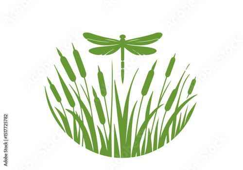 Dragonfly Flat Illustration Vector Isolated by AZ for Books, Arts, Design and Decoration Graphic Asset