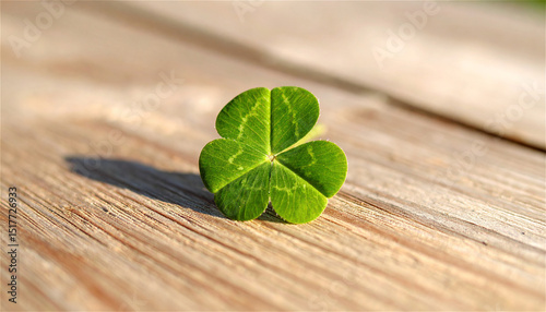 clover lying on a wooden board