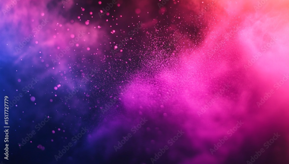 Naklejka premium Abstract Pink Purple Blue Smoke Powder Explosion Background