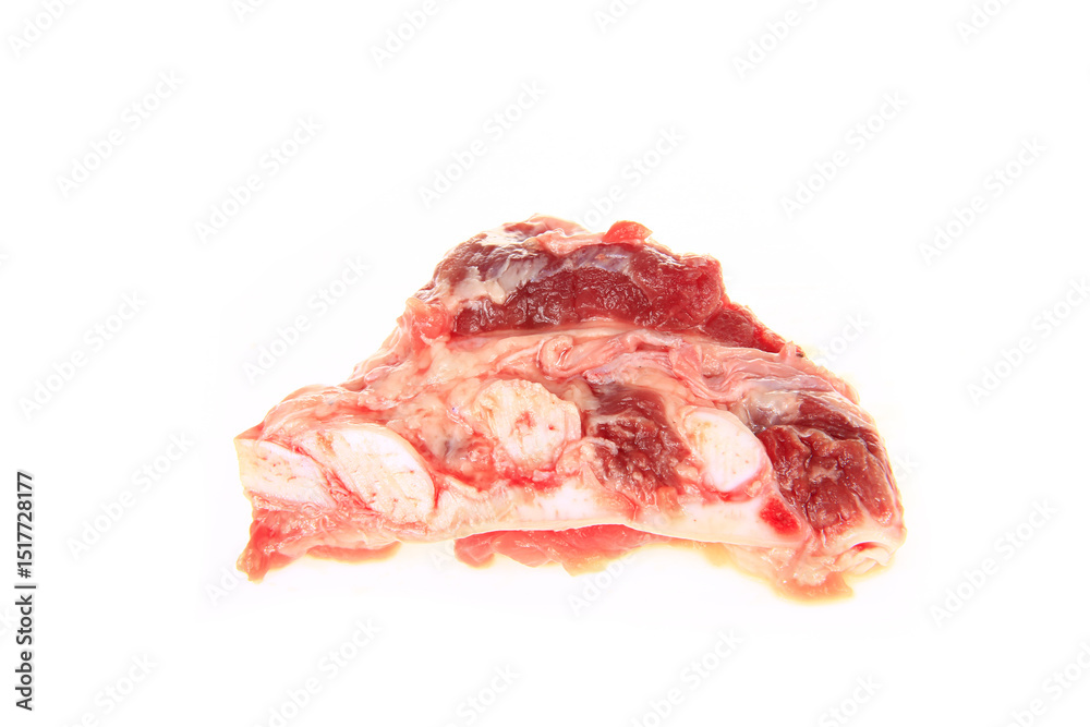 Obraz premium Fresh pork chop on a white background