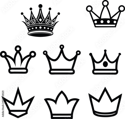 crown illustration design vector art 