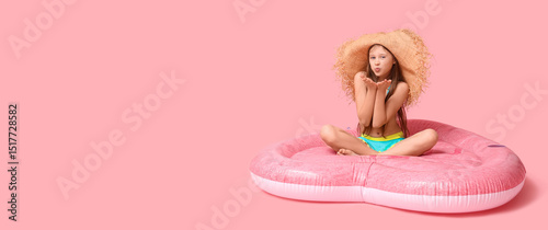 Cute little happy girl in s...