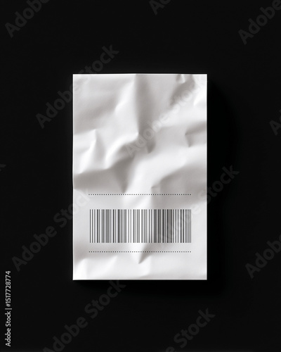 blank receipt paper, paper texture, crumpled receipt
