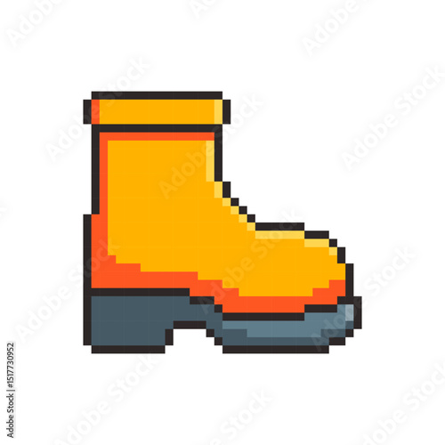 Pixel art Safety Boot game asset design