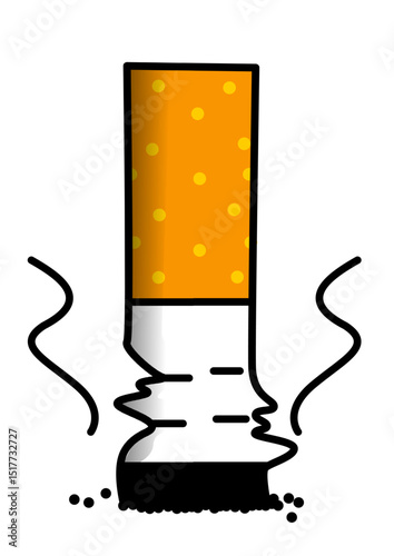 Illustration of a cigarette butt