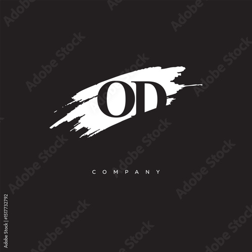 OD Brush Monogram Logo – Creative Minimalist Letter mark for Luxury Branding & Elegant Identity Design"
