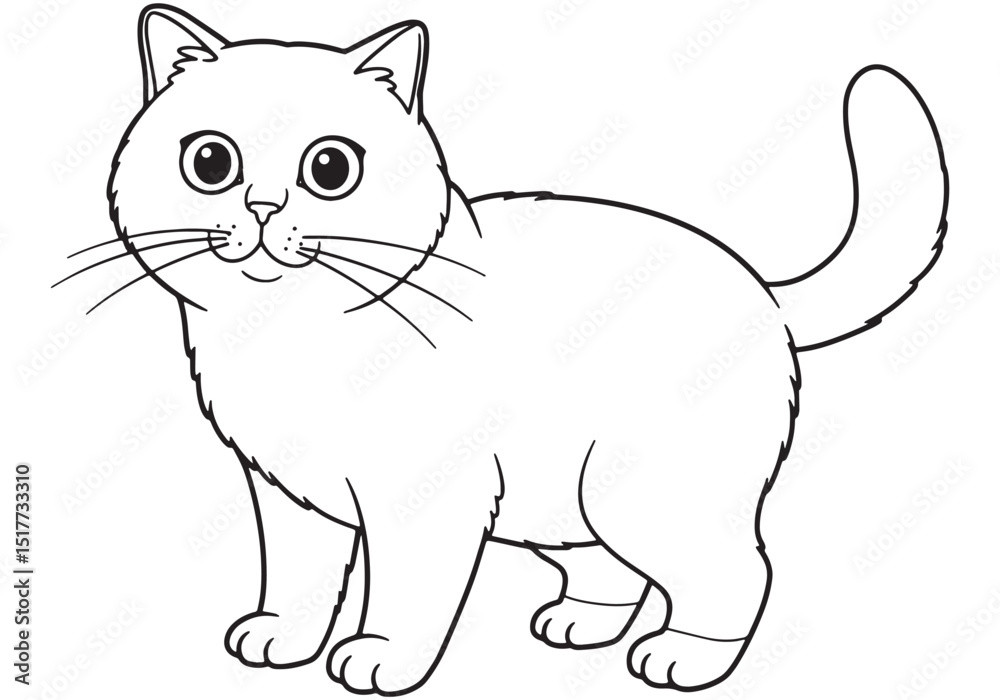 Obraz premium Elegant Black and White Continuous Line Drawing of a British Sho