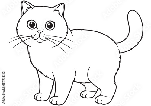 Elegant Black and White Continuous Line Drawing of a British Sho
