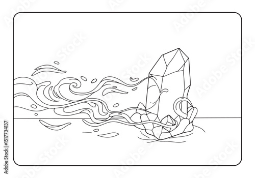 Enigmatic Crystal Formation with Flowing Golden Elements in a Co