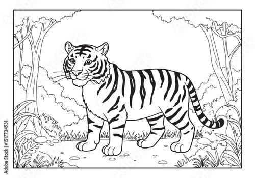 Detailed Toyger Coloring Page for Creative Artistic Expression