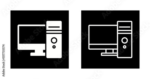 Desktop Computer Vector Icon