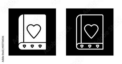 Romantic photo album Vector Icon