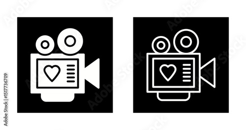 Love story movie Vector Icon