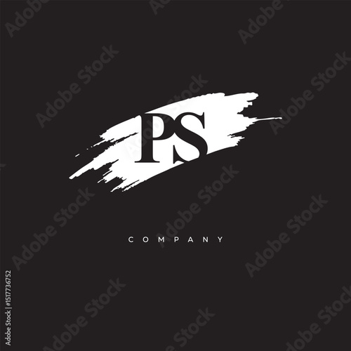 PS Brush Monogram Logo – Creative Minimalist Letter mark for Luxury Branding & Elegant Identity Design"

