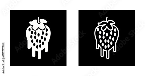 Chocolate strawberry Vector Icon