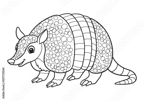 Adorable Armadillo Coloring Page, A Fun and Educational Activity