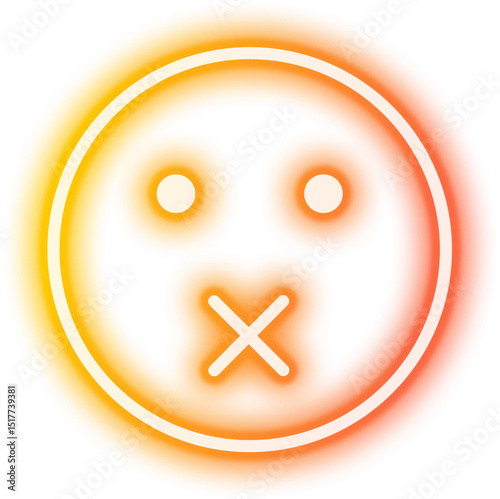 Neon Emoji Icon Sign
