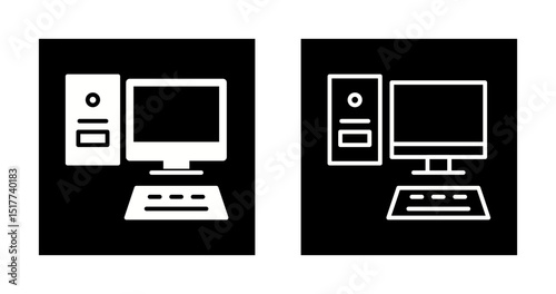 Desktop Computer Vector Icon