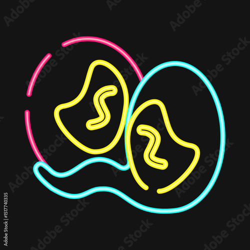 Icon gemini the twins. Zodiac horoscope elements. Icon in neon style.