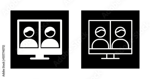 Video Conferencing Vector Icon