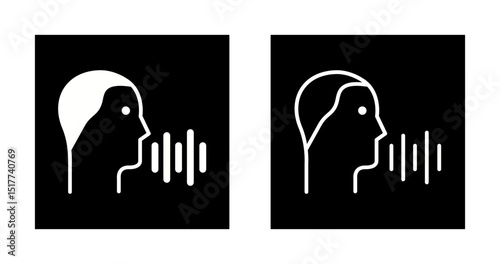 Voice Recognition Vector Icon