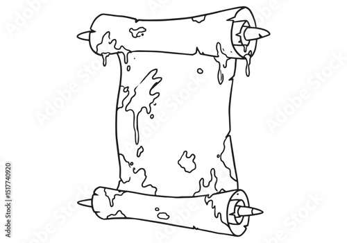 Unveiling the Mystique, An Antique Scroll Illustration with Intr
