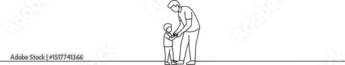Vector Illustration Adult and Child Bonding Moment