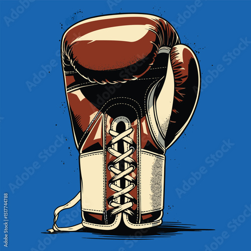 boxing gloves vector art comic style for graphic design
