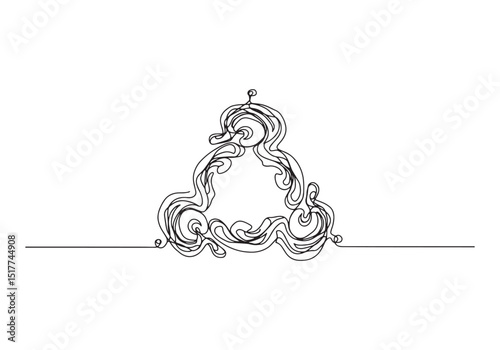 Ephemeral aura traced in single continuous line drawing from 179