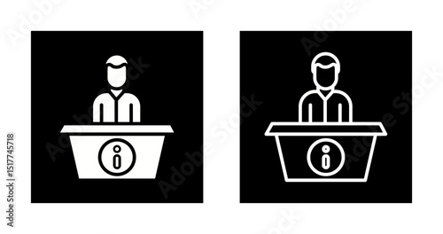 Information Desk Vector Icon