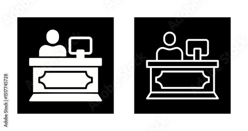 Hotel Reception Vector Icon