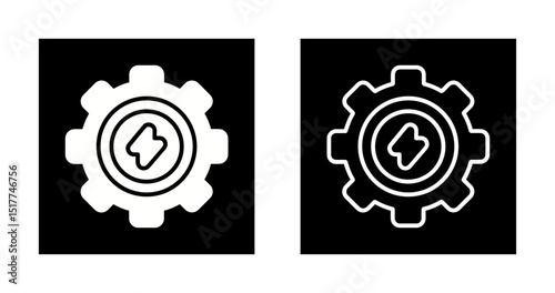 Data Center Power Management Vector Icon