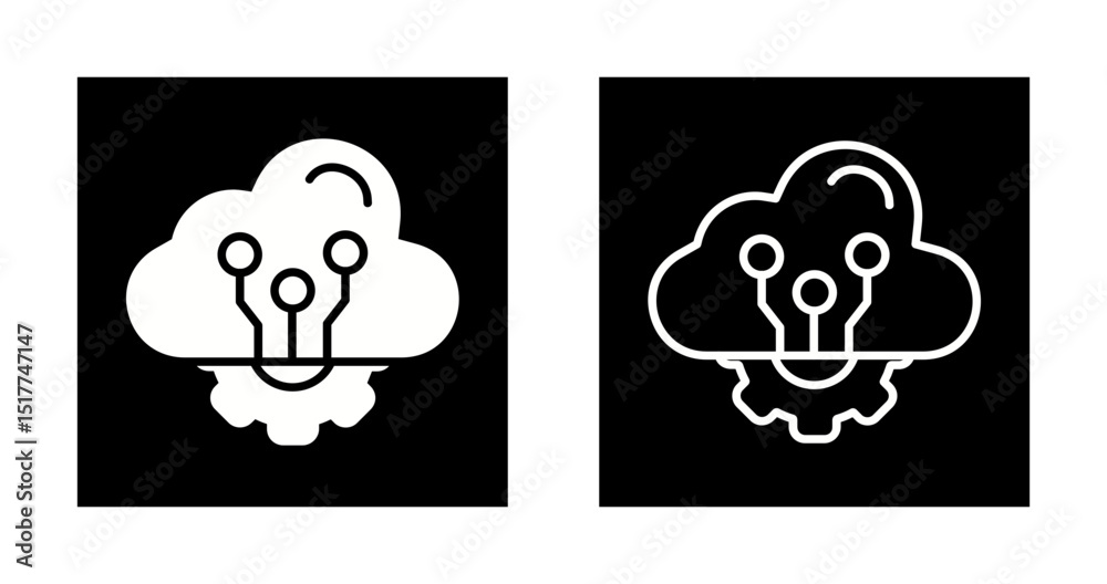 Fototapeta premium Cloud Infrastructure Vector Icon