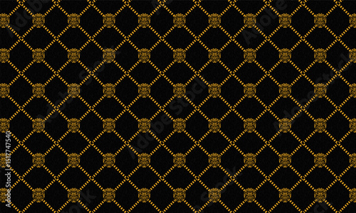Luxury Background with Golden Ornamental Diamond Pattern